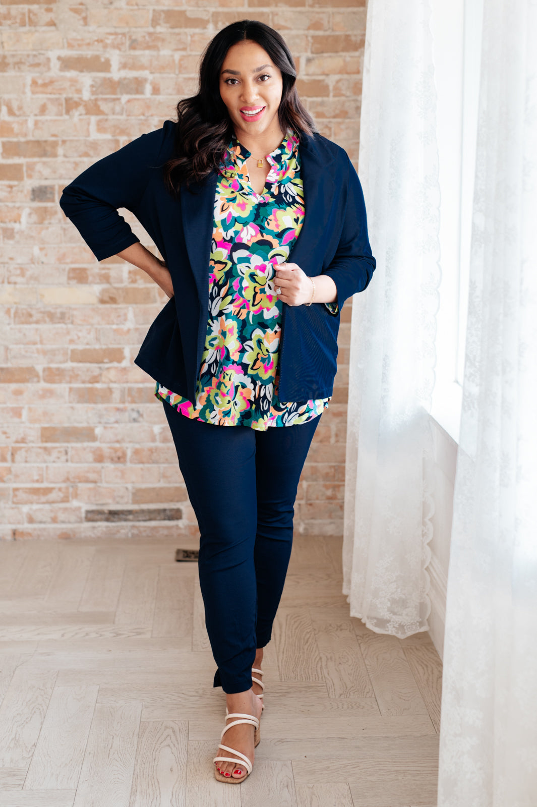 Little Lovely Blouse in Neon Floral