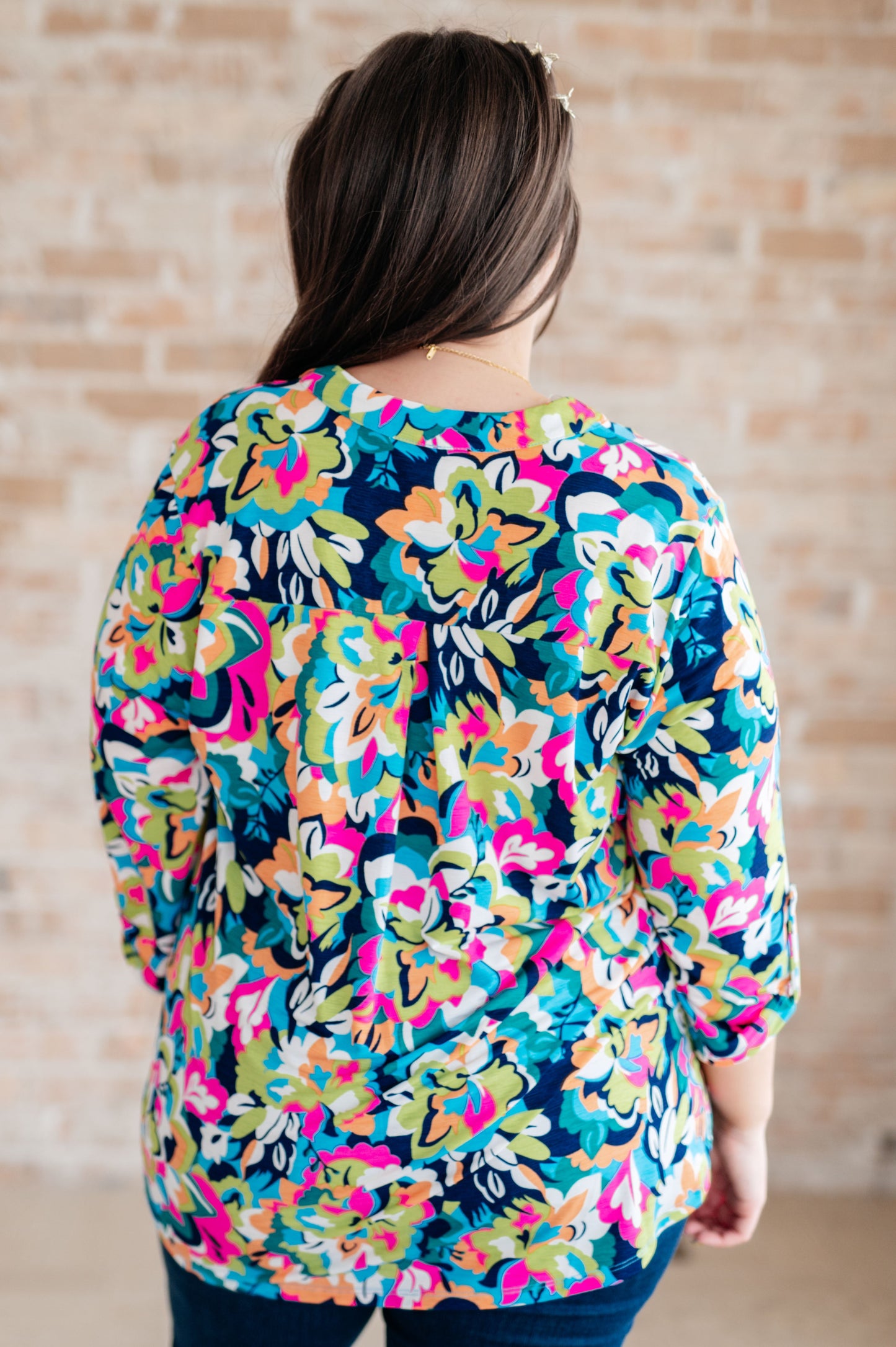 Little Lovely Blouse in Neon Floral