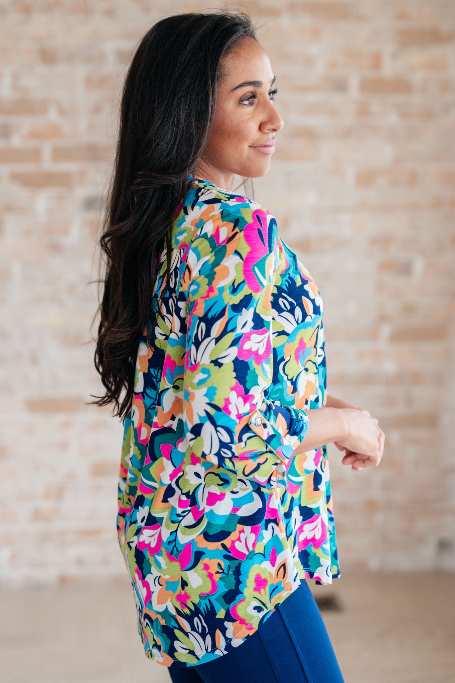 Little Lovely Blouse in Neon Floral
